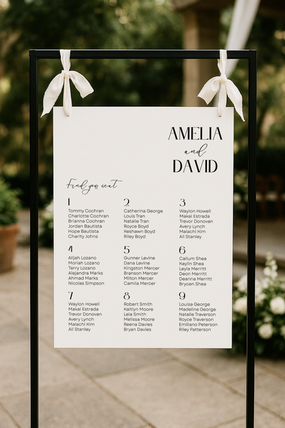 Amelia | Table Plan