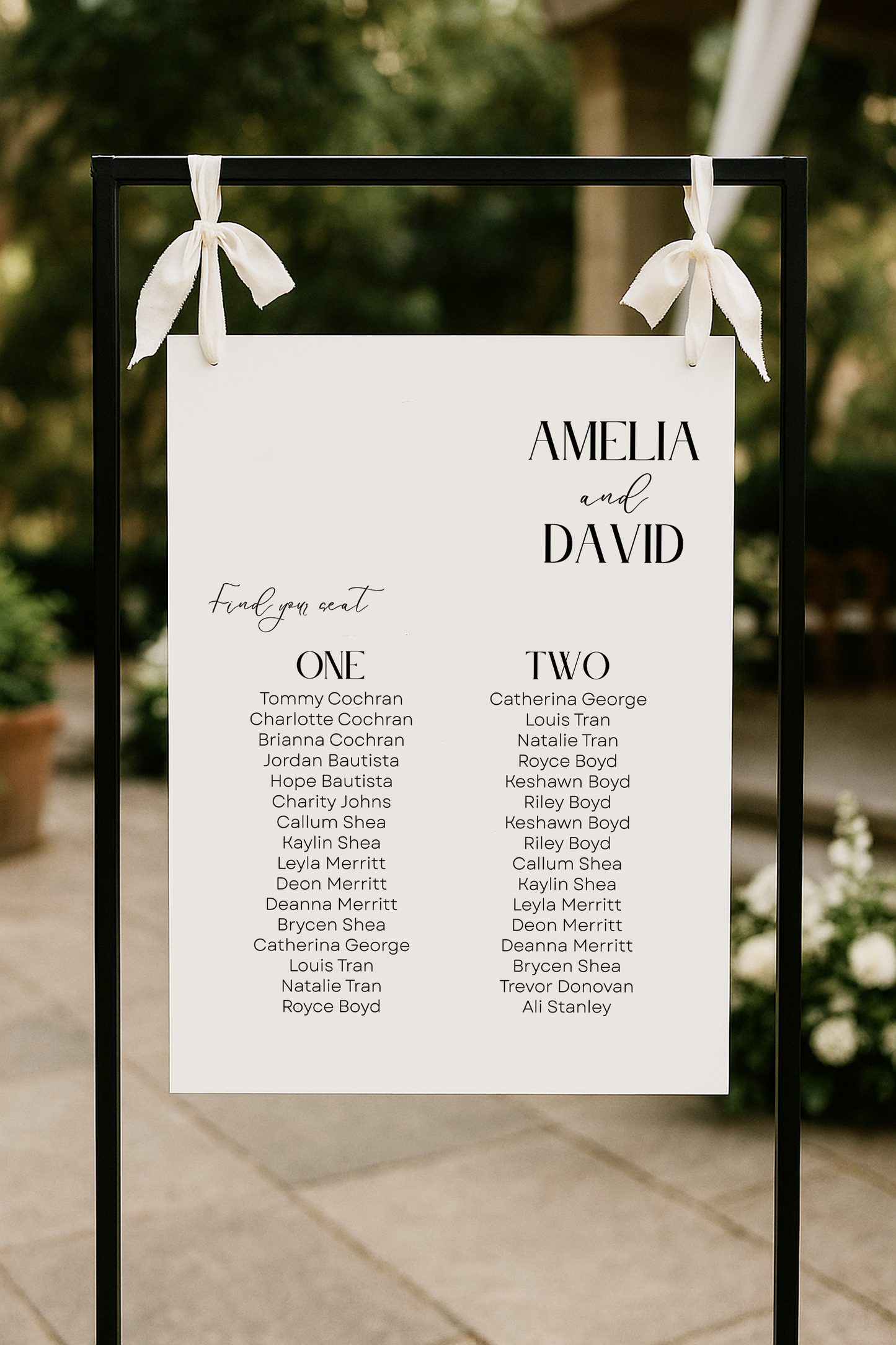 Amelia | Table Plan
