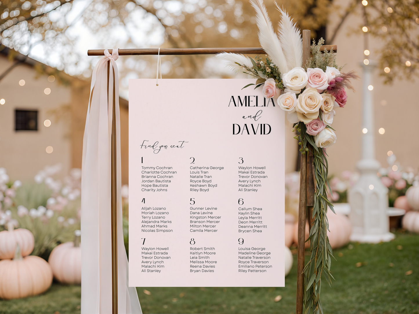 Amelia | Table Plan