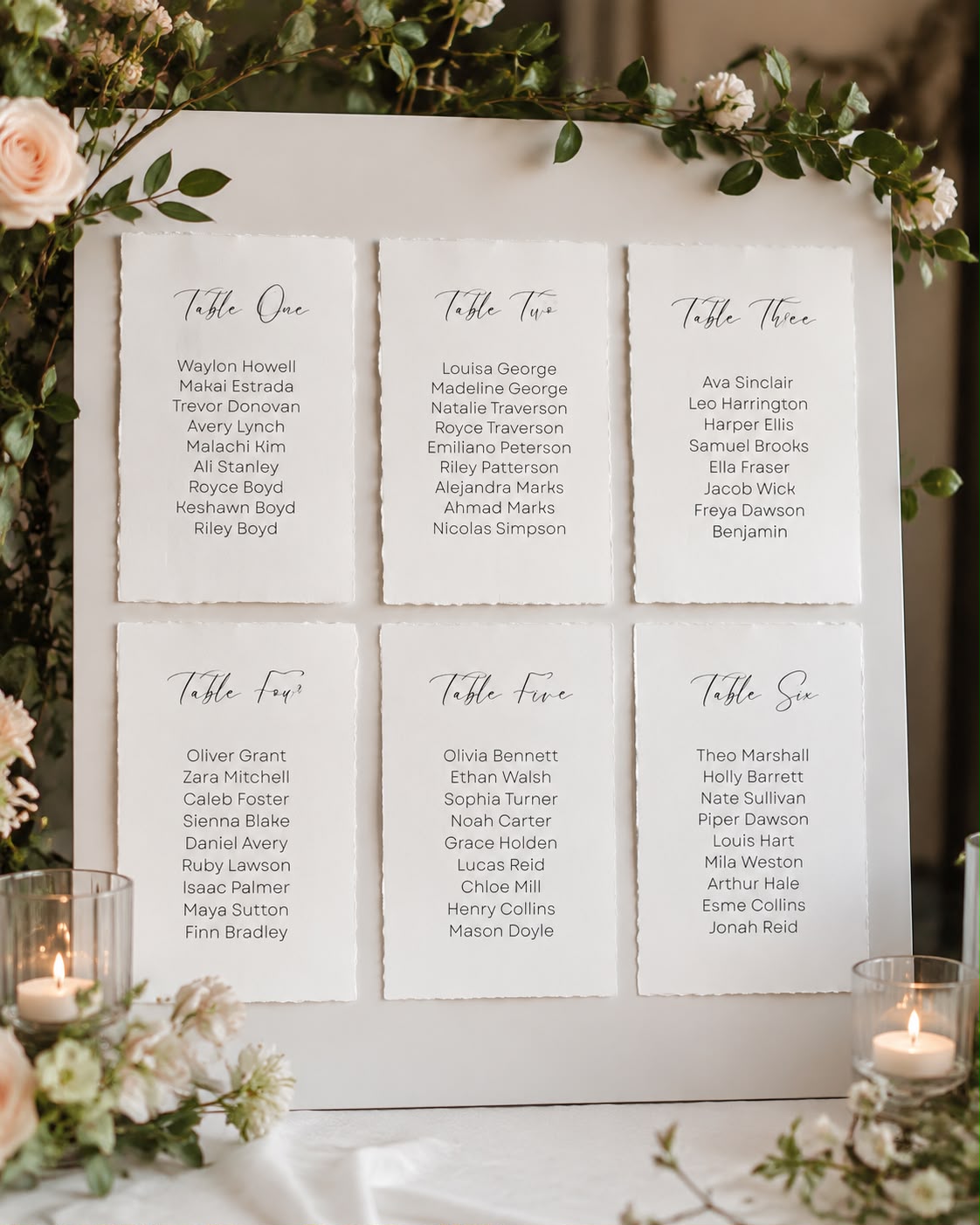 Amelia Table Plan Cards