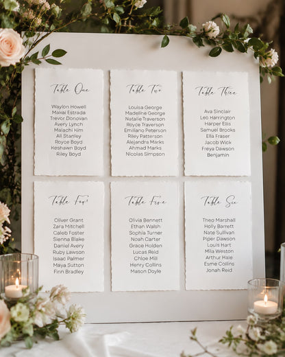 Amelia Table Plan Cards