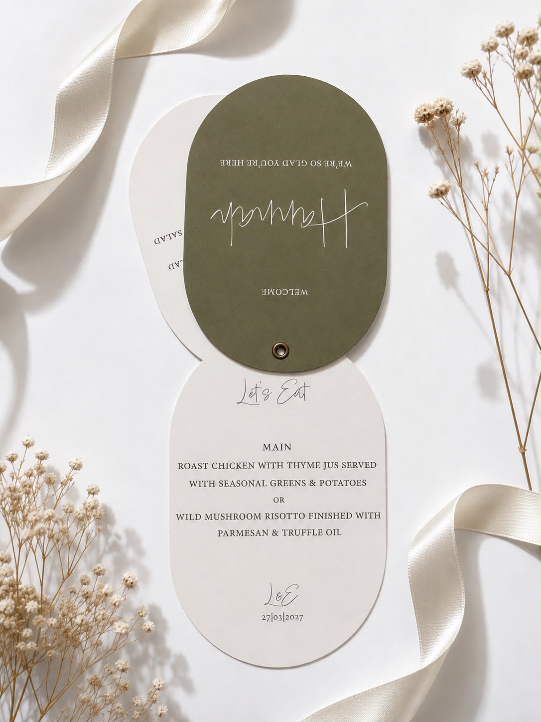 Ava Place Setting Menu | Swivel Card