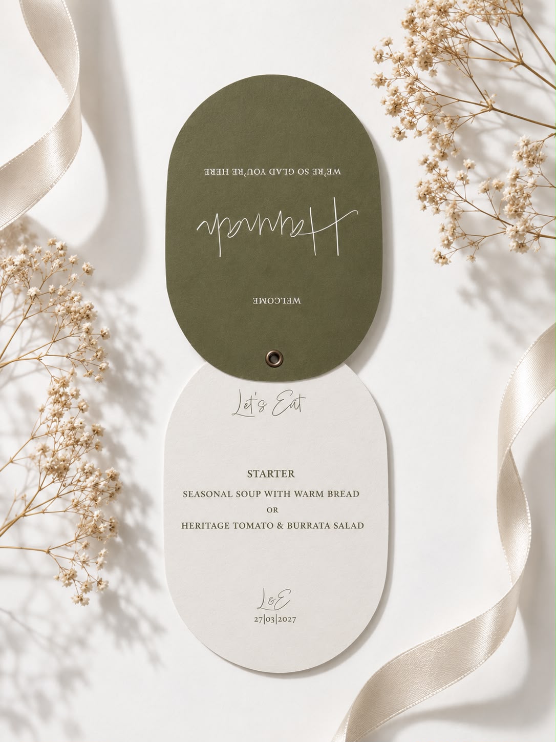 Ava Place Setting Menu | Swivel Card