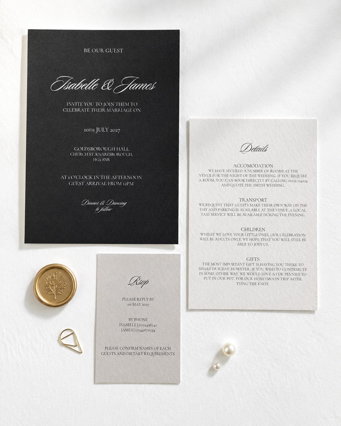 Belle Invitation | Three Card Suite
