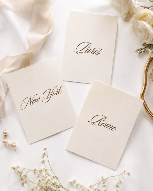 Belle Table Name Cards