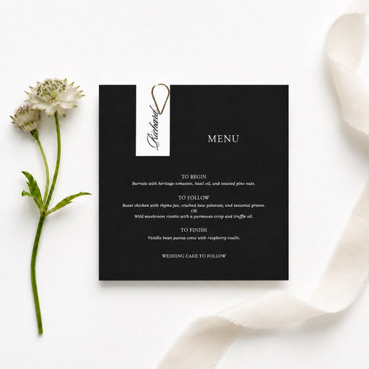 Belle Menu | With Name Tag