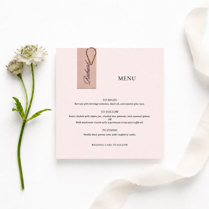 Belle Menu | With Name Tag