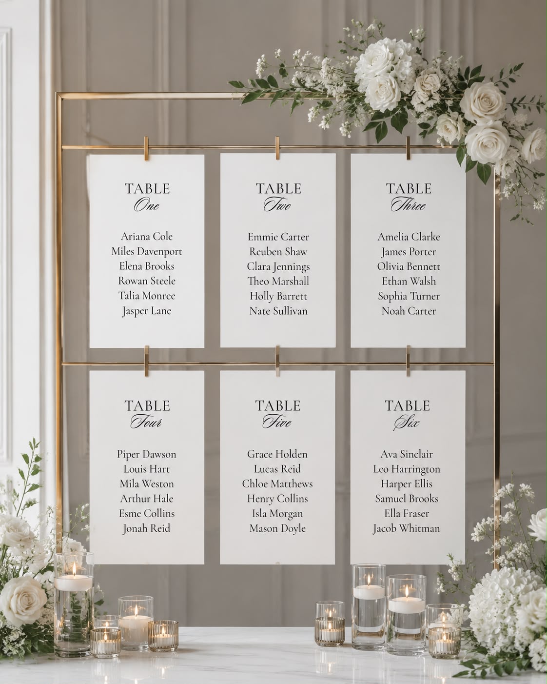 Belle Table Plan Cards