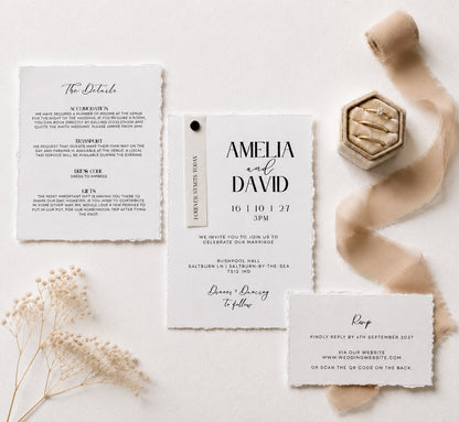 Amelia Invitation | Three Card Suite