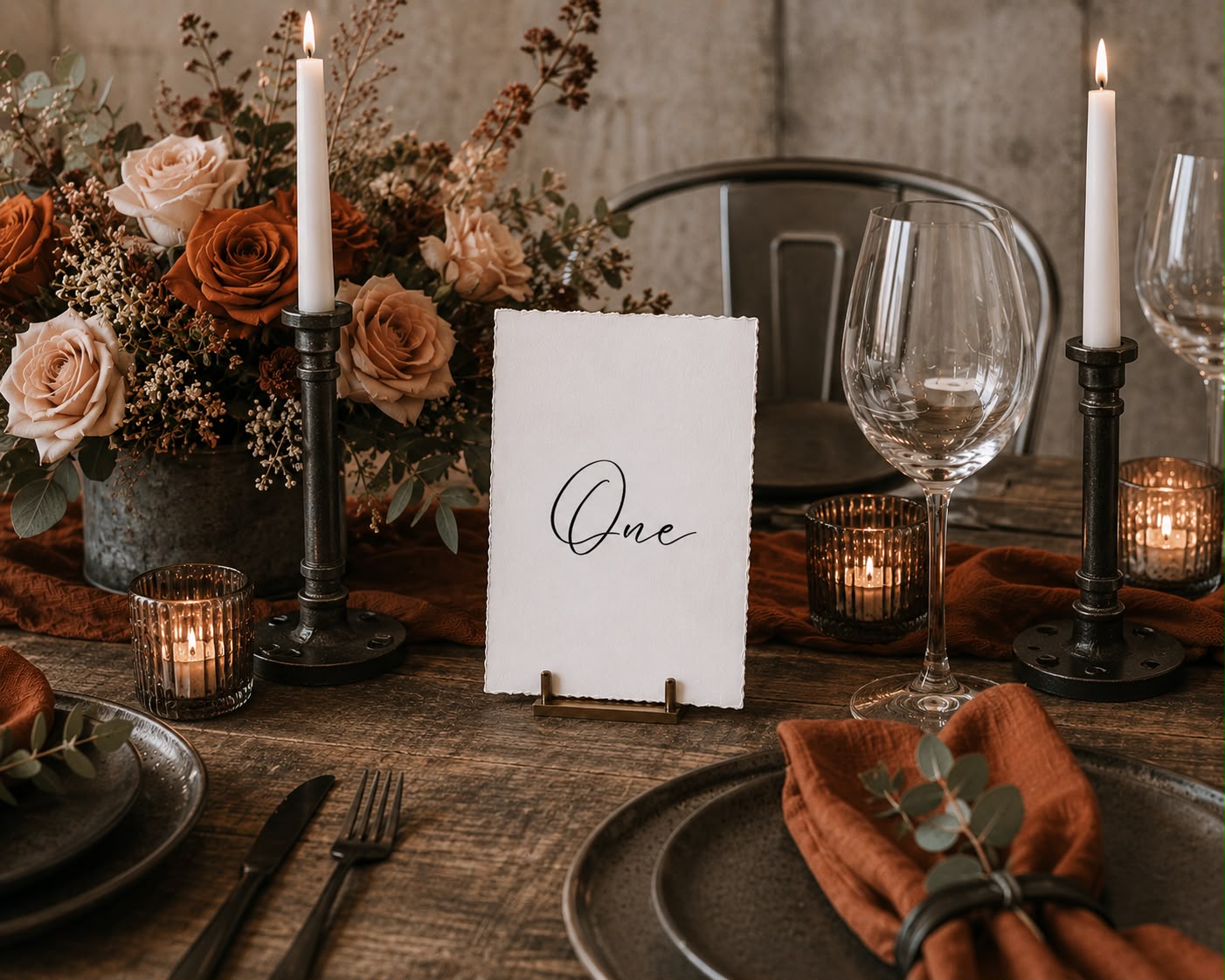 Amelia Table Number Cards